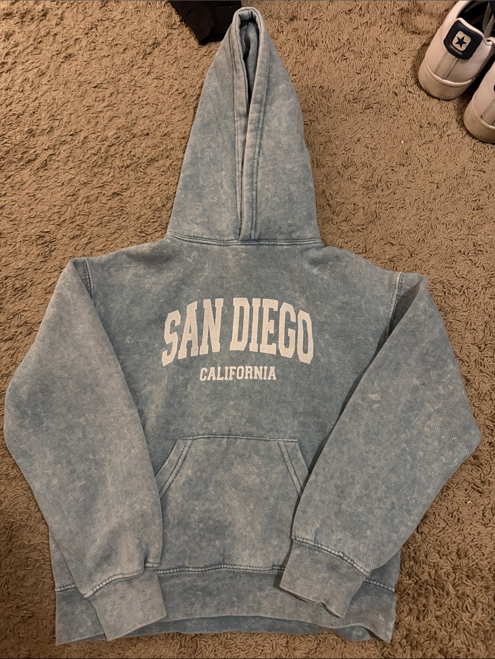 San Diego California Light Blue Kids Hoodie Sweatshirt